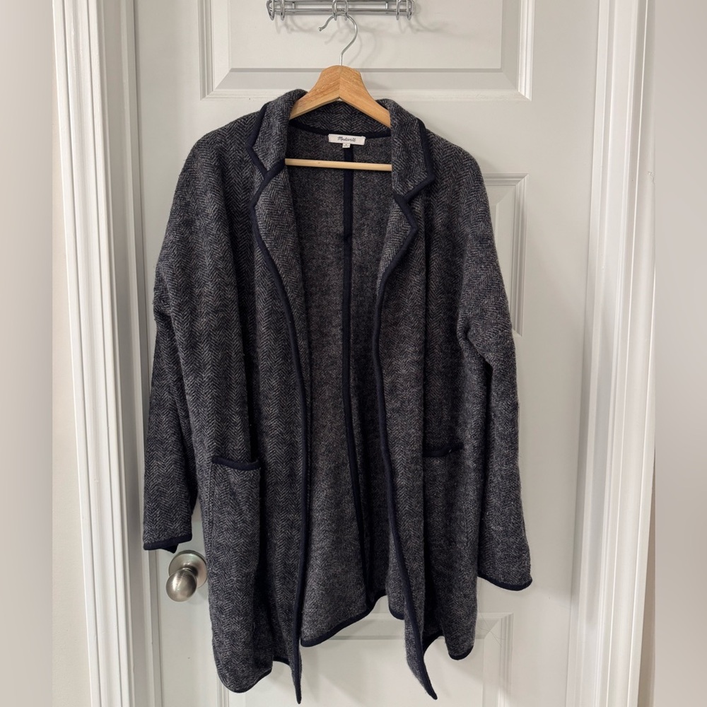 Madewell Herringbone Courton Sweater Coat